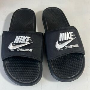 Nike Benassi Just Do It Textile Slides men's sz 15
